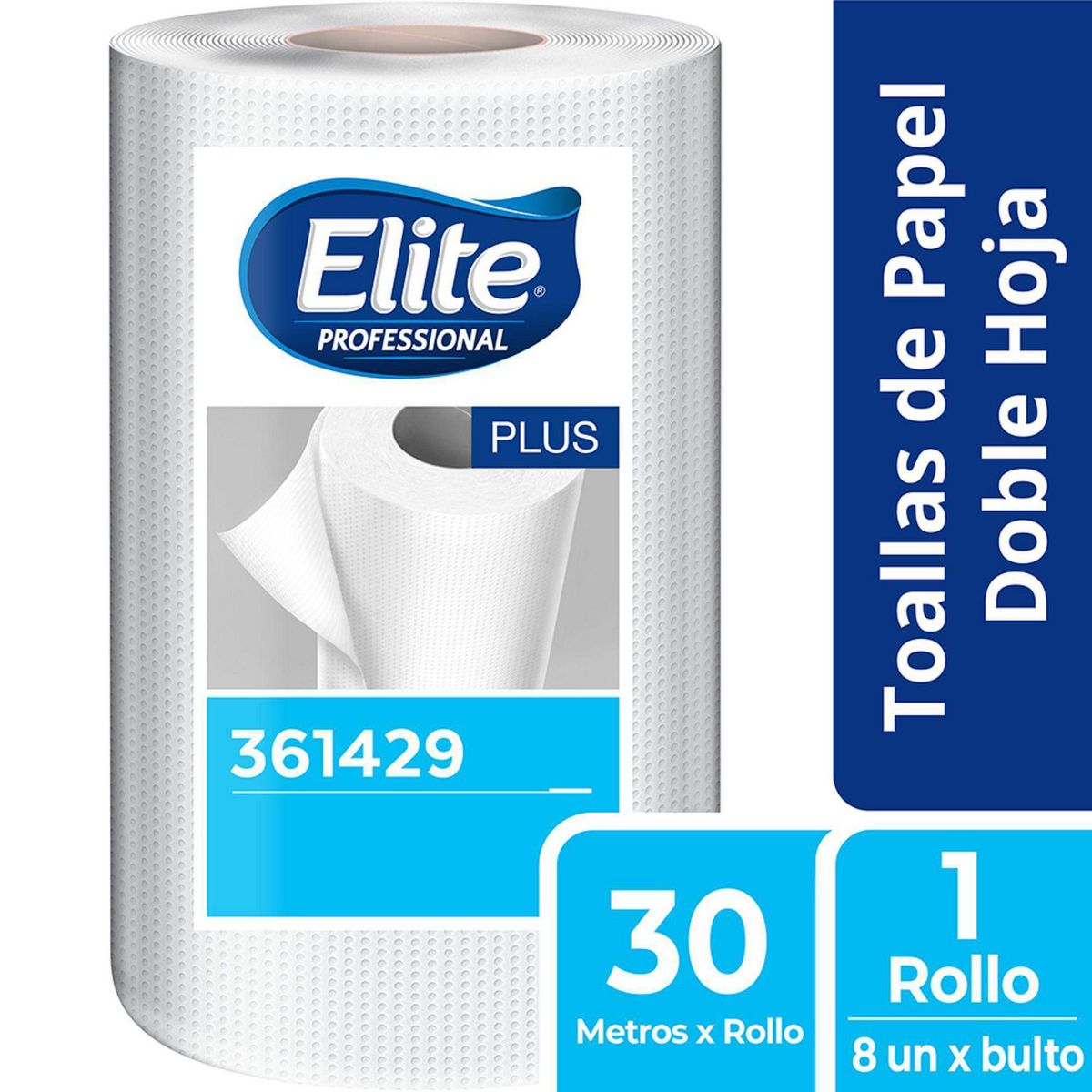ELITE PROFESSIONAL - Papel Toalla Plus Doble Hoja 30M