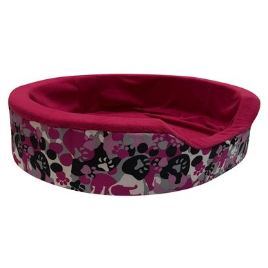 Cama para Perro Donna Raza Grande Tela Rosado Militar 74x15x64cm