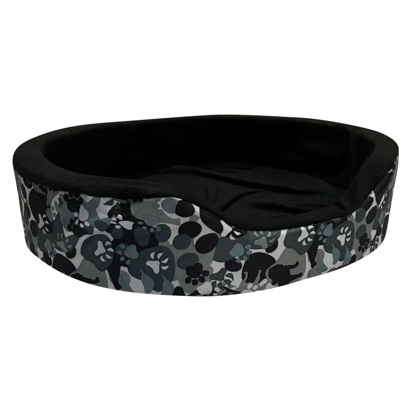 ACCECAN - Cama para Perro Donna Raza Grande Tela Gris Militar 74x15x64cm