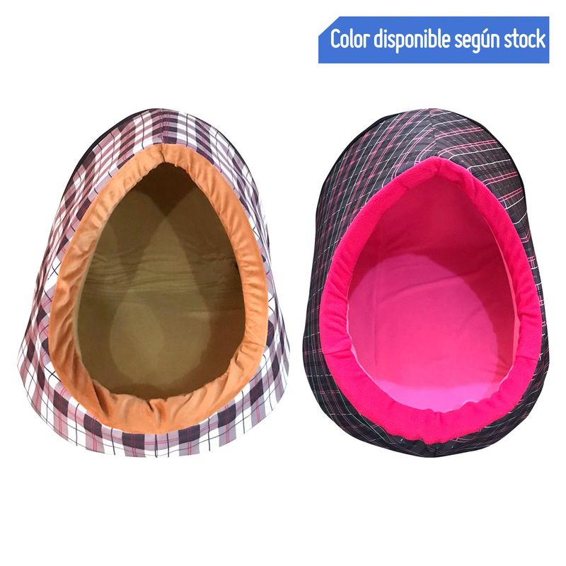 ACCECAN - Cama para Perro Iglu Escoces Colores Variados Talla L