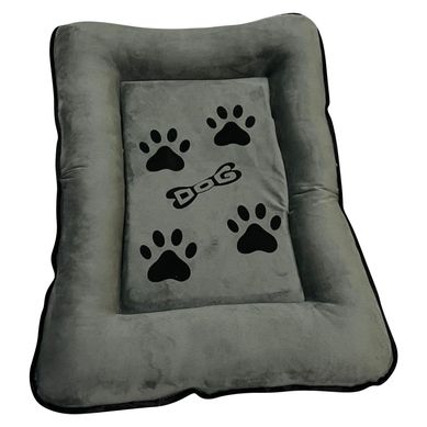 Colchoneta para Perro Raza Pequea Tela Gris 51x7x66cm