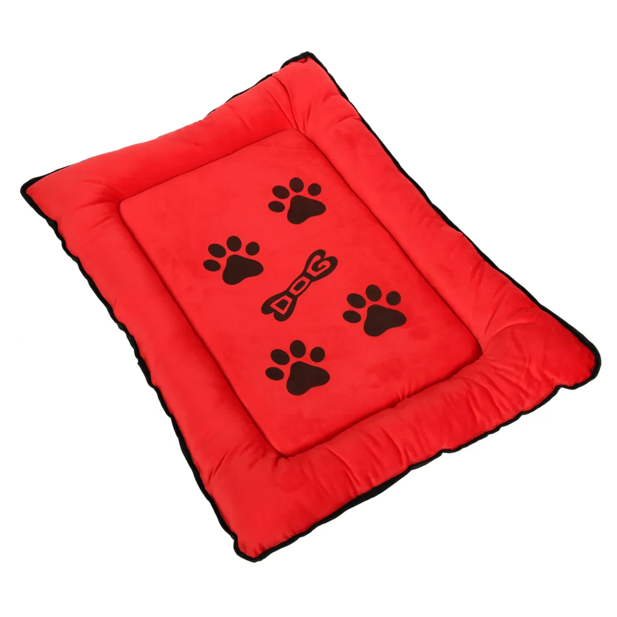ACCECAN - Colchoneta para Perro Raza Mediana Tela Rojo 58x7x75cm