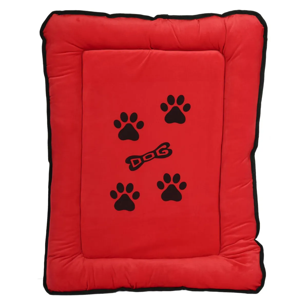 ACCECAN - Colchoneta para Perro Raza Grande Tela Rojo 66x7x80cm