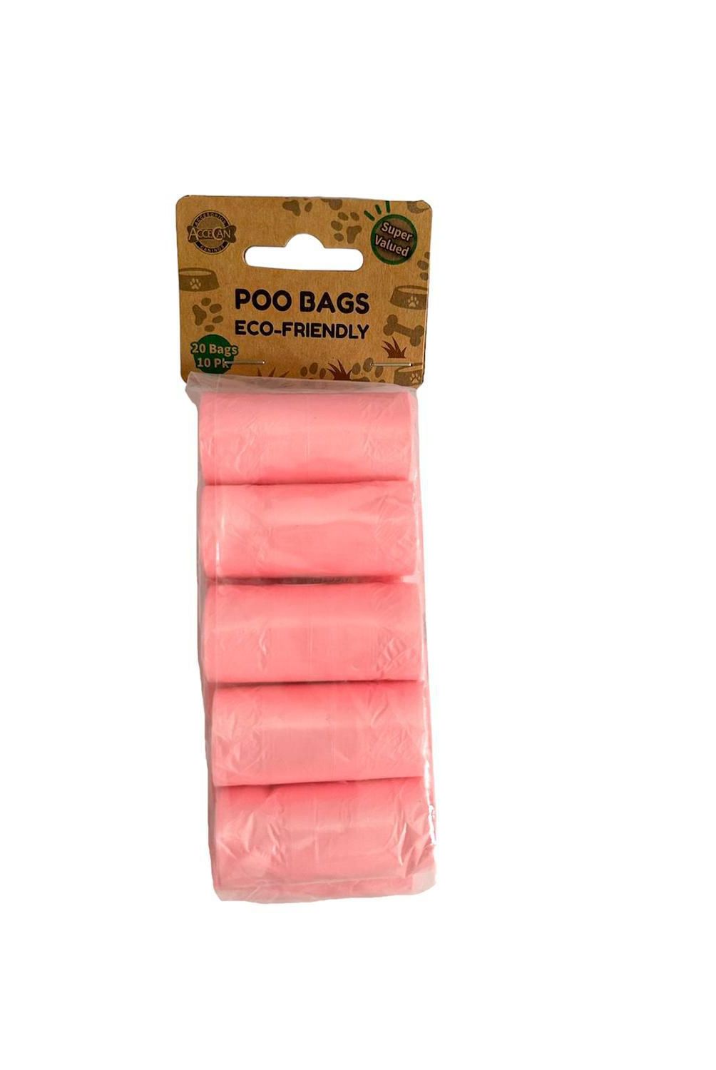 ACCECAN - Bolsas Biodegradables para Perros x10 rollos Rosado