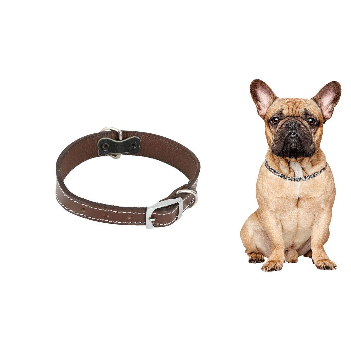 ACCECAN - Collar Cuero S Marrón