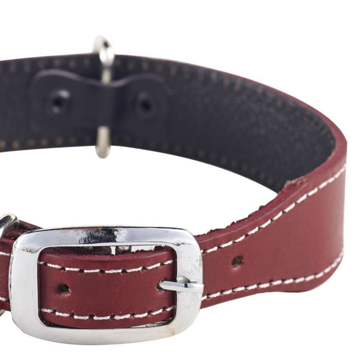 ACCECAN - Collar de Cuero M Rojo