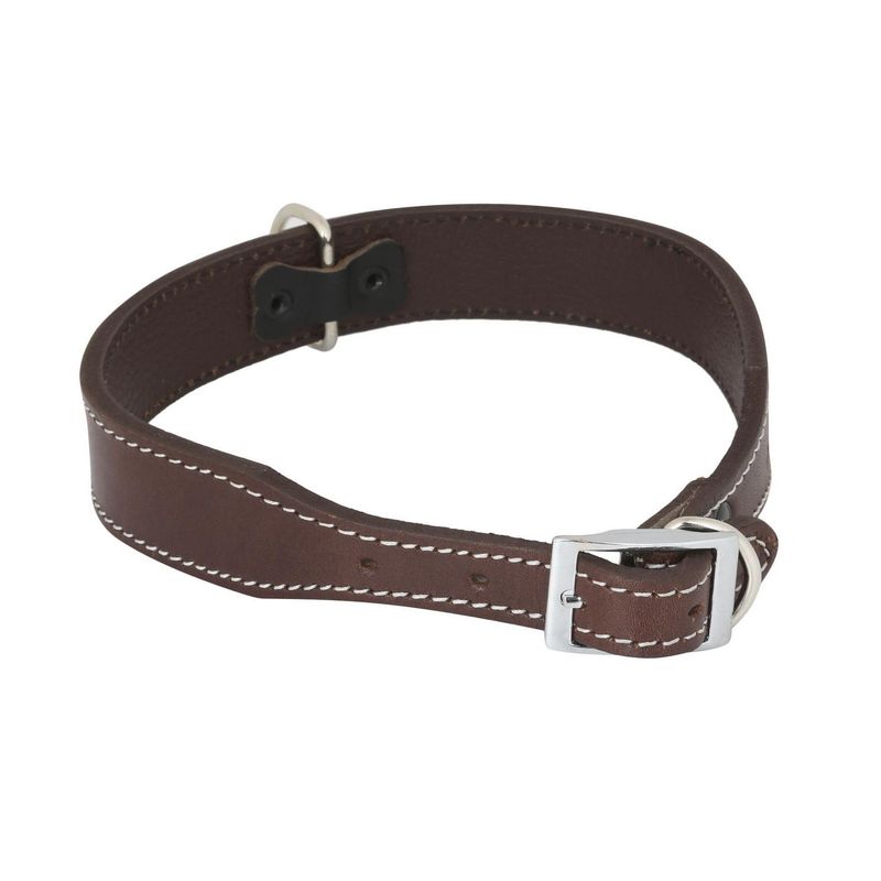 ACCECAN - Collar de Cuero Marrón L