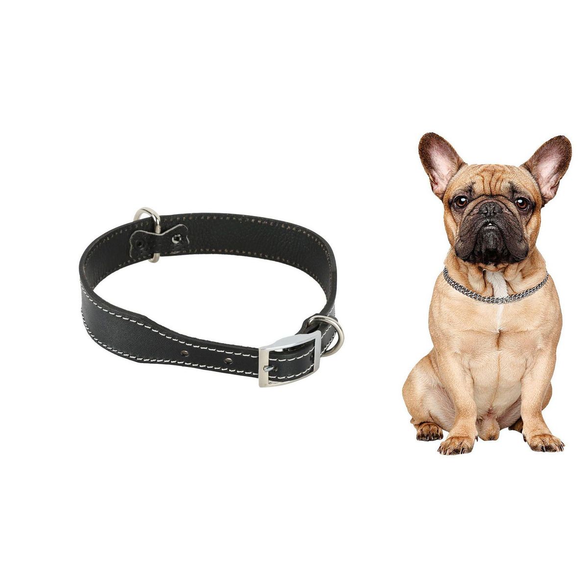 ACCECAN - Collar de Cuero L Negro