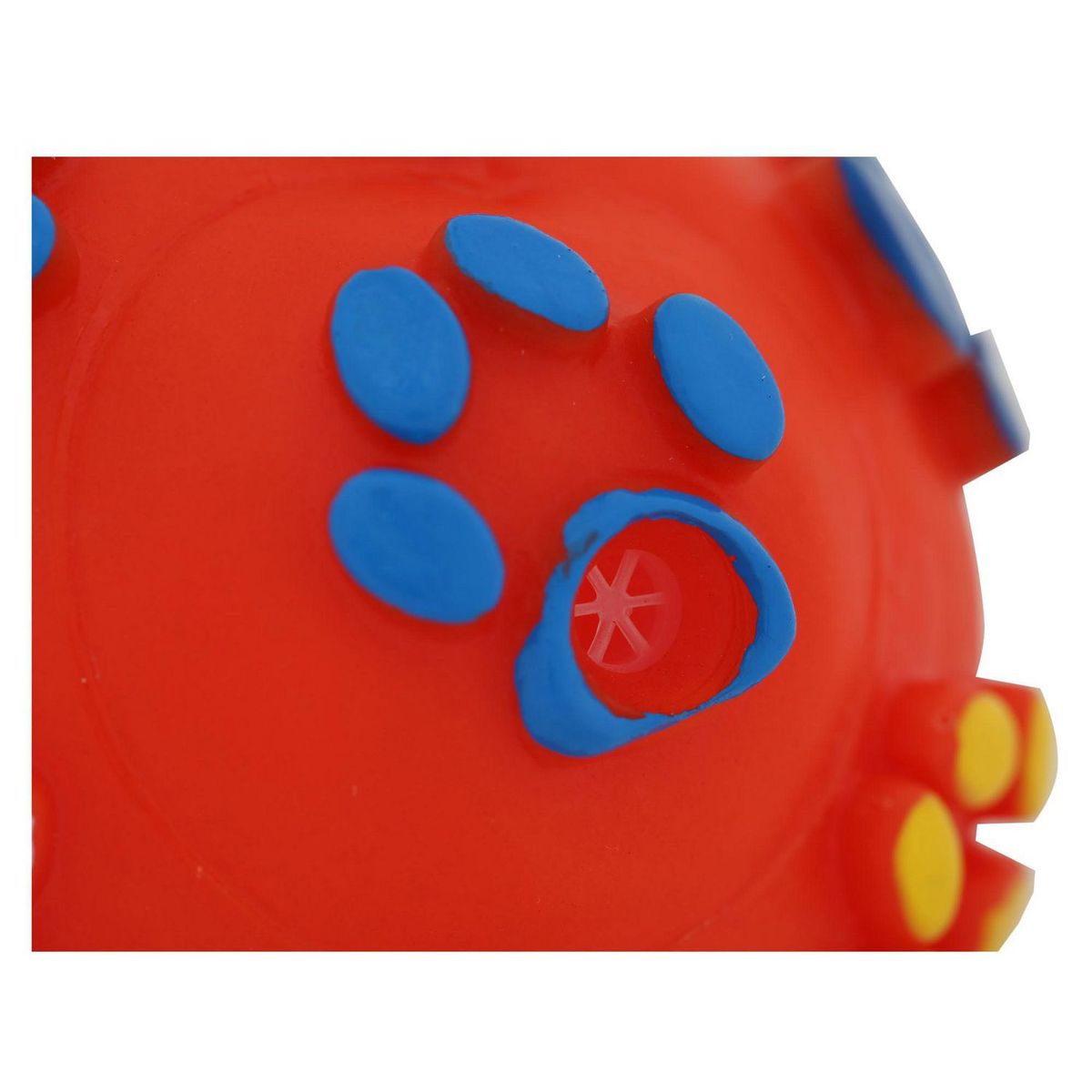 ACCECAN - Juguete Pelota Huellitas Rojo