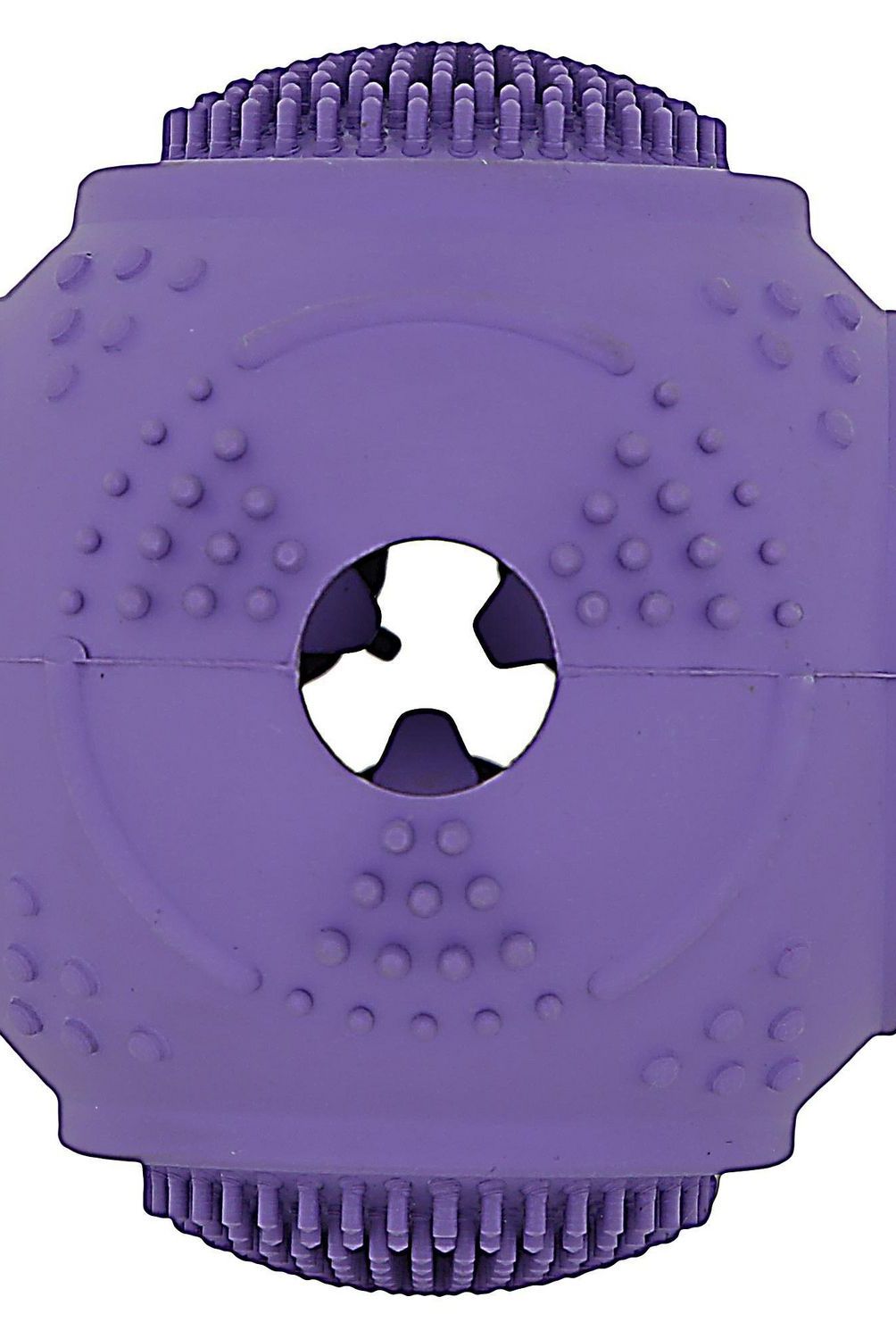 ACCECAN - Pelota Comedero de Jebe para Perro Color Morado 6x6x6cm