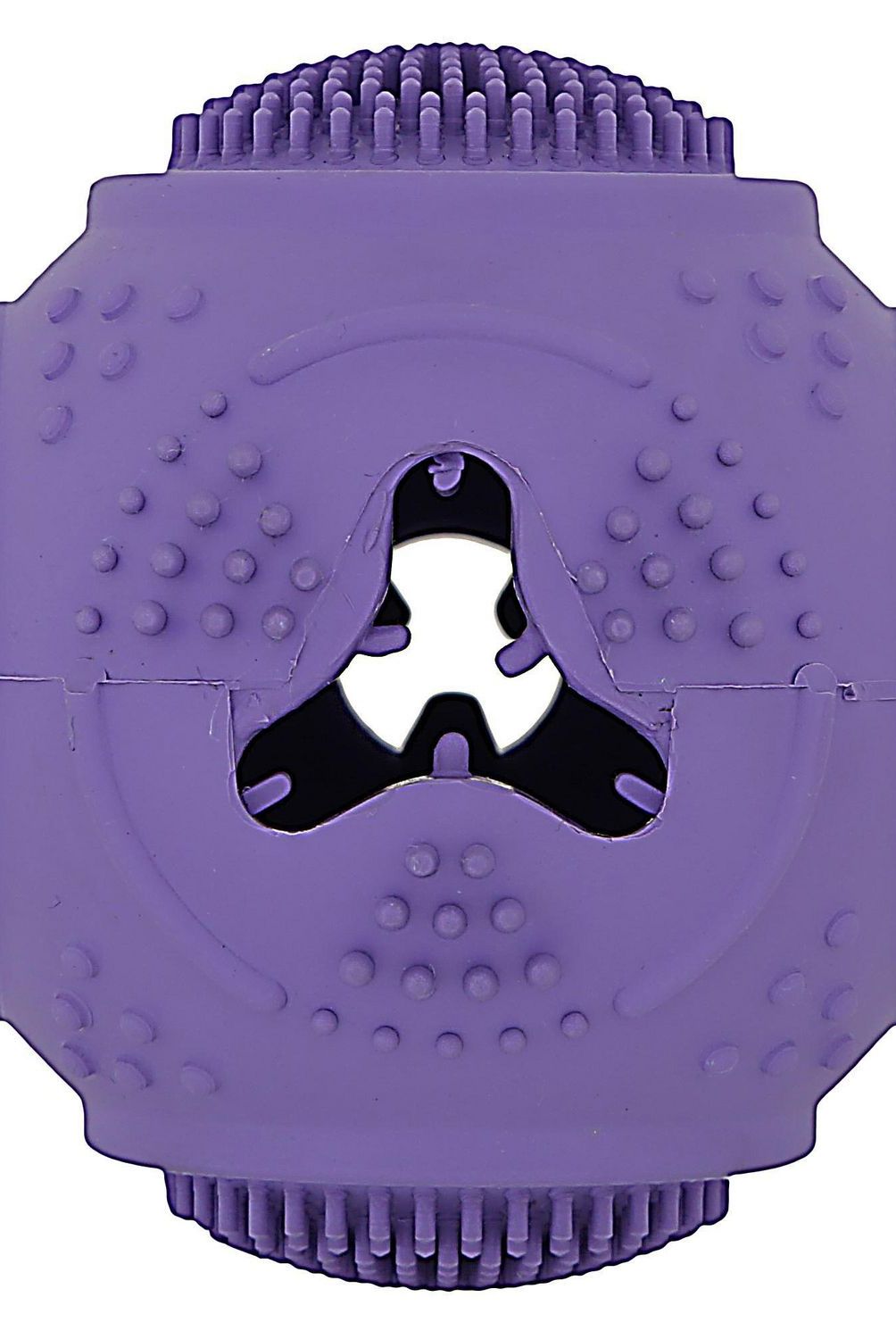 ACCECAN - Pelota Comedero de Jebe para Perro Color Morado 6x6x6cm