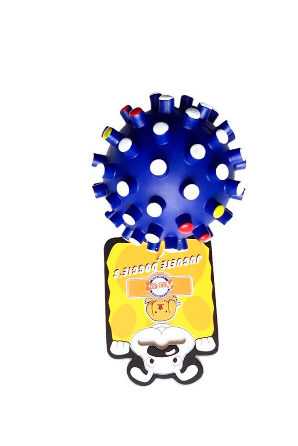 ACCECAN - Pelota de Plástico Mediana 10x10x10cm Perros Azul
