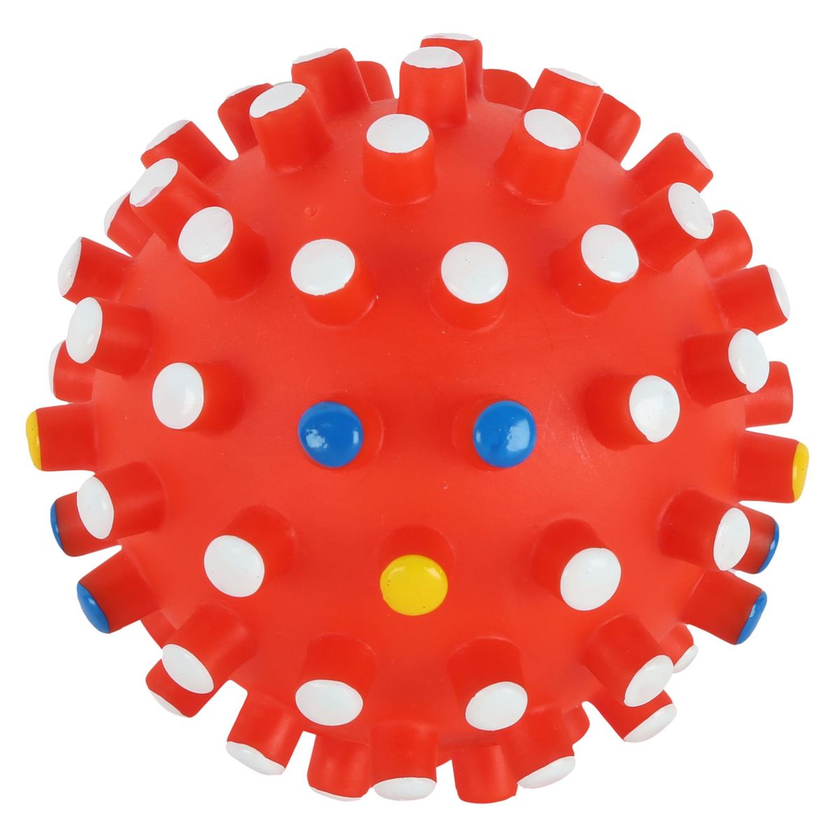 ACCECAN - Pelota de Plástico Mediana 10x10x10cm Perros Rojo