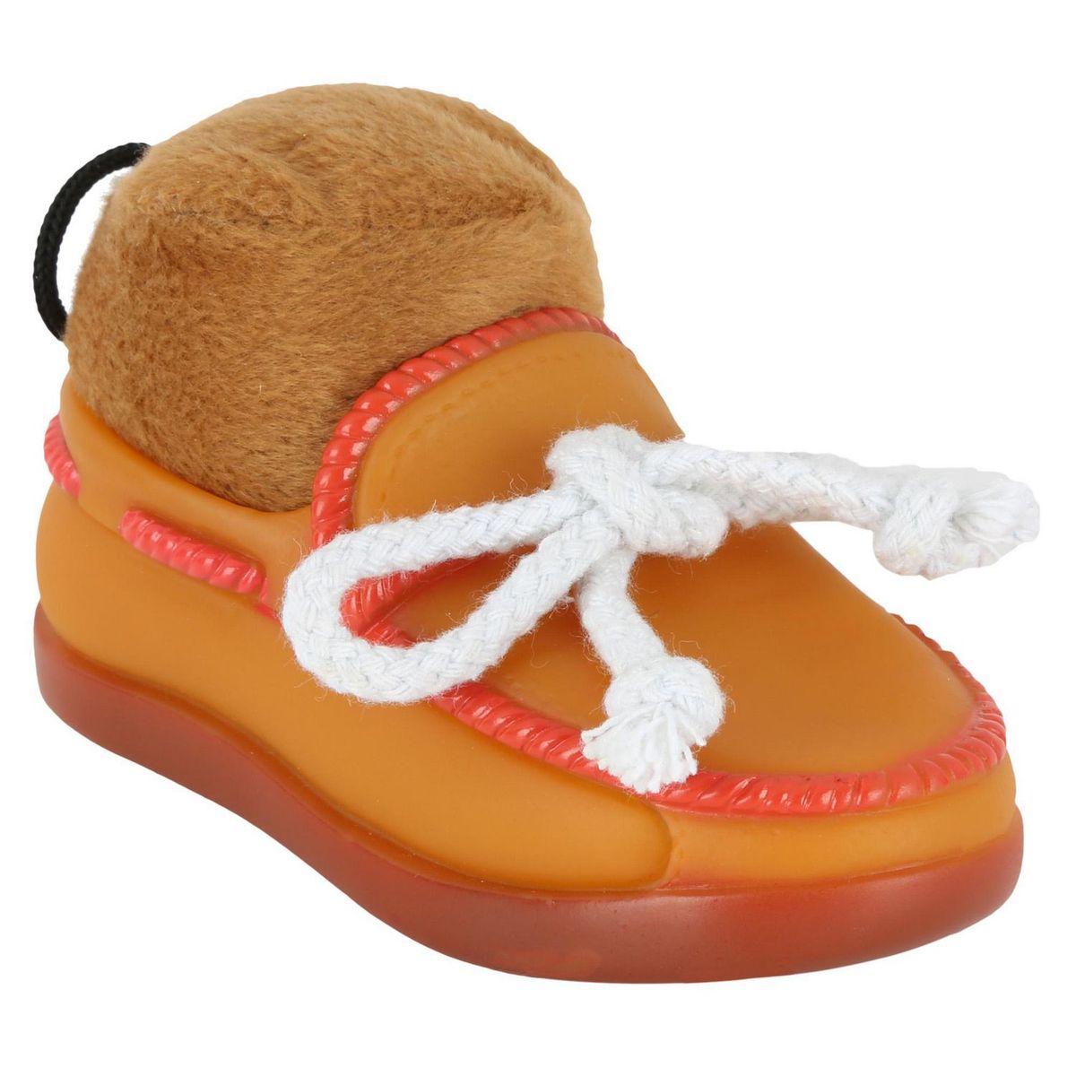 ACCECAN - Juguete Zapato para Perros PVC Marrón 8x9x12.5cm