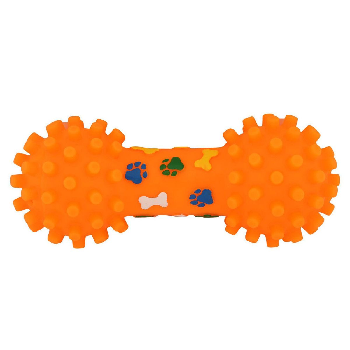 ACCECAN - Juguete para Perros Mancuerna Plástico Naranja 9x8x21cm