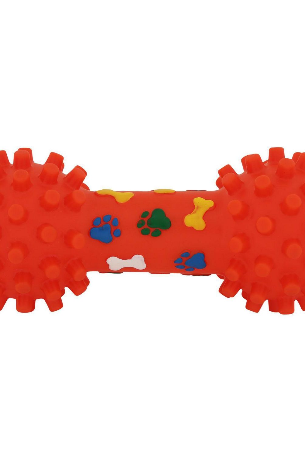ACCECAN - Juguete para Perros Mancuerna Plástico Rojo 9x8x21cm