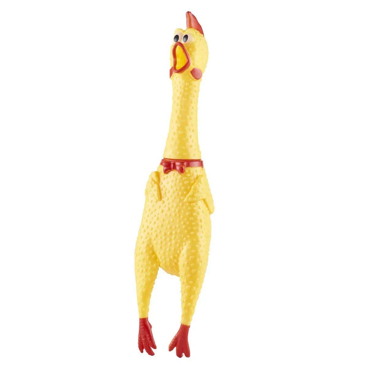 ACCECAN - Juguete para Perros Pollo Grande PVC Amarillo 8x9x38cm