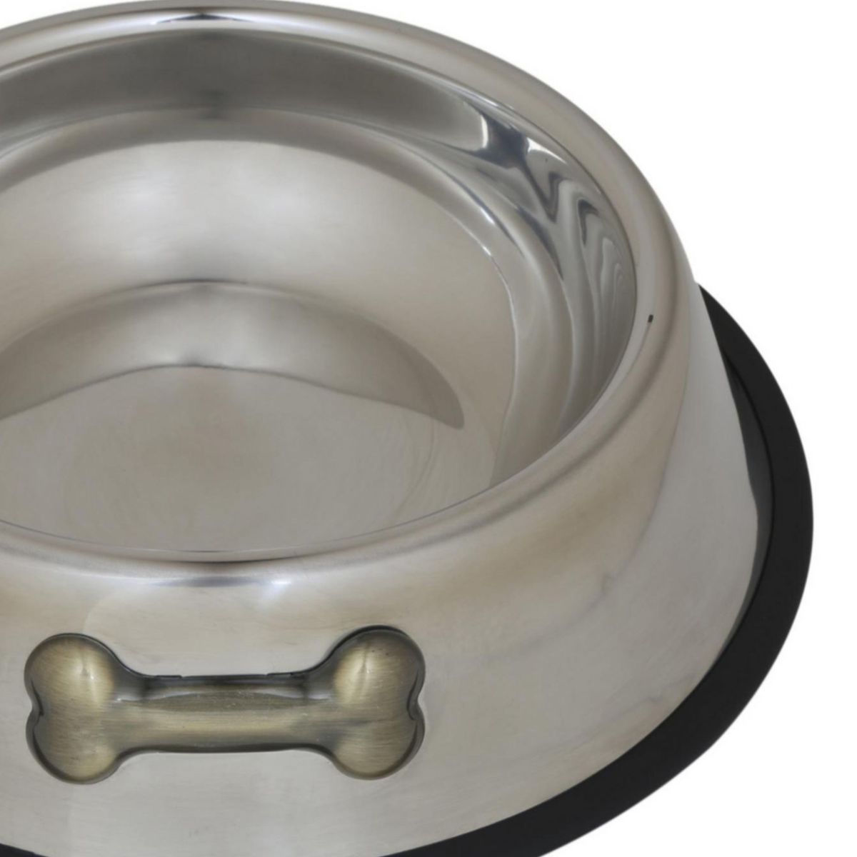 ACCECAN - Plato de Acero para Mascota Raza Grande Color Gris