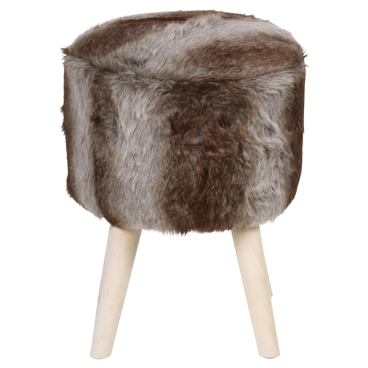 JUST HOME COLLECTION - Pouff peludo café