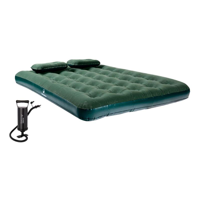 KLIMBER - Combo Colchón Inflable 2 Plazas + 2 Almohadas + Inflador