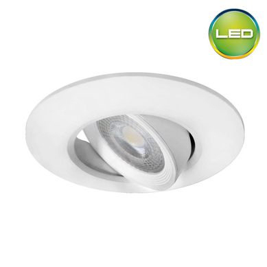 Spot Led Dirigible 7W 10.5cm Redondo Blanco Luz Calida