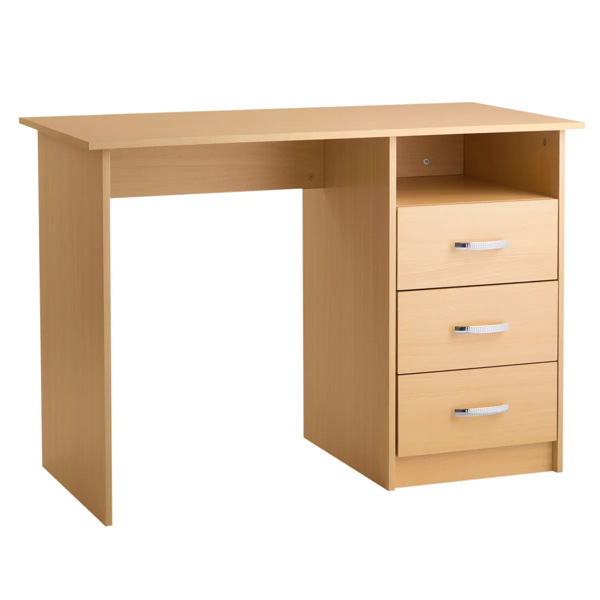 JUST HOME COLLECTION - Escritorio Natural Melamina 3 Cajones