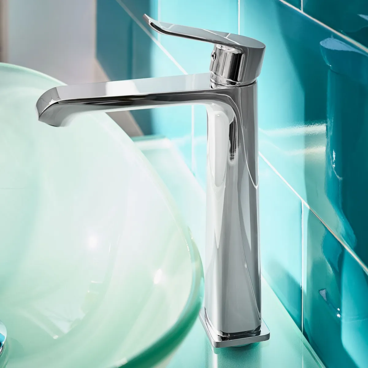 SENSI DACQUA - Llave de Lavatorio Monomando para Lavamanos Dos Torres