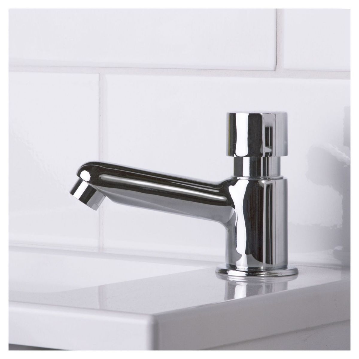 SENSI DACQUA - Grifo Temporizador Recto Plateado