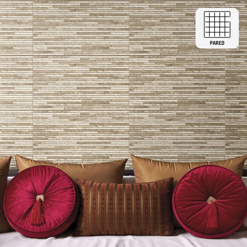 SAN LORENZO - Fachaleta Cerámica Iguazu Beige Rústica 34x60cm para piso