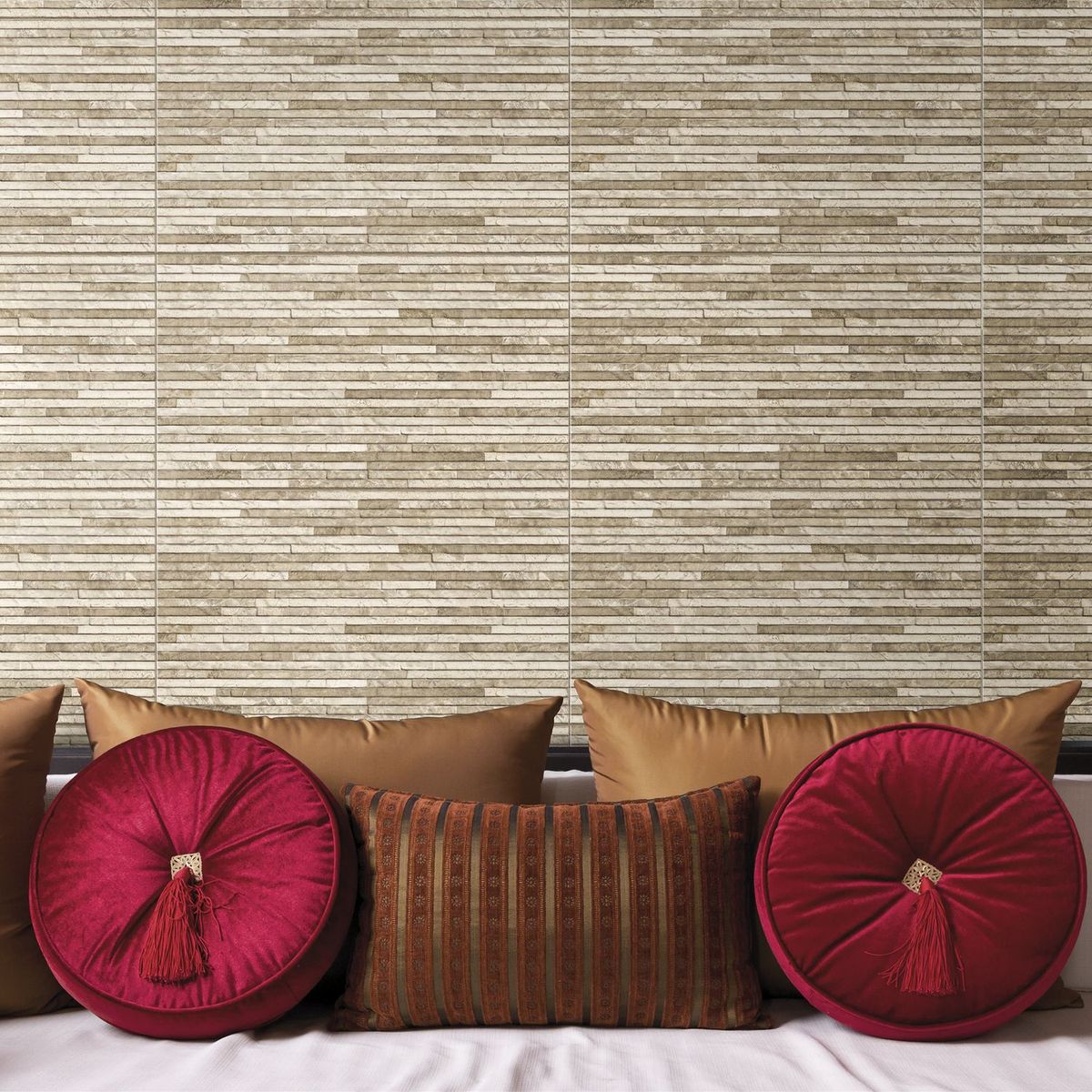 SAN LORENZO - Fachaleta Cerámica Iguazu Beige Rústica 34x60cm para piso