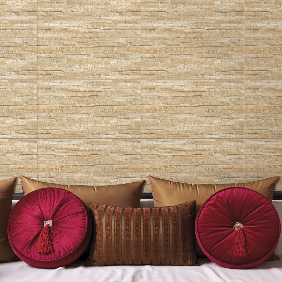 SAN LORENZO - Cerámica Branco Beige Fachaleta 34x60cm para piso