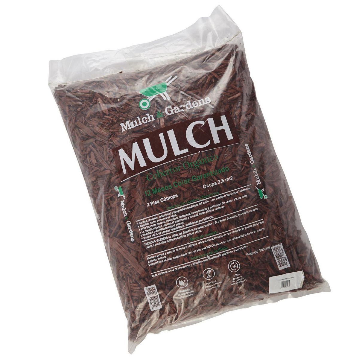 MULCH AND GARDEN - Cobertor Orgánico Terracota Marrón 10kg