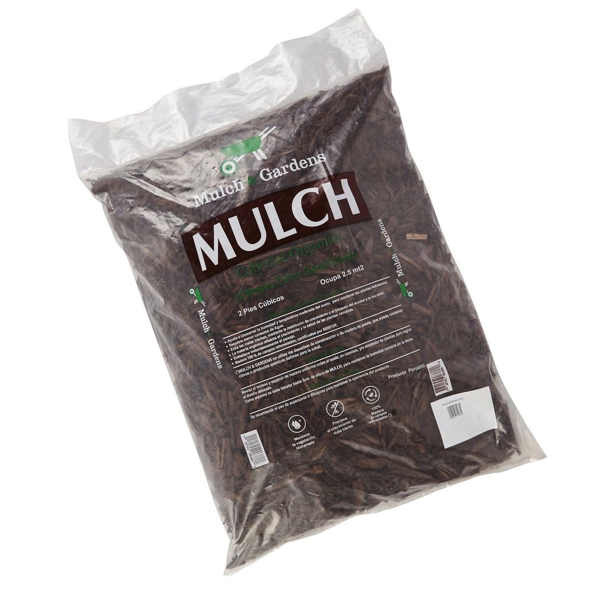 MULCH AND GARDEN - Cobertor organico marrón 10Kg