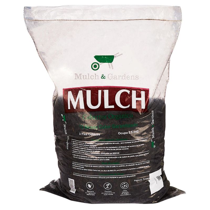 MULCH AND GARDEN - Cobertor orgánico negro 10Kg