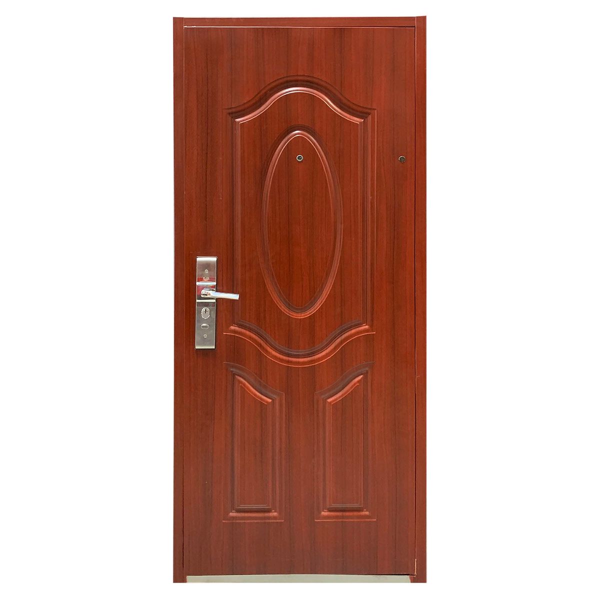 SHERIFF - Puerta Seguridad de Acero 3 paneles Derecha 86 x 205 cm Marco y Cerradura incluido