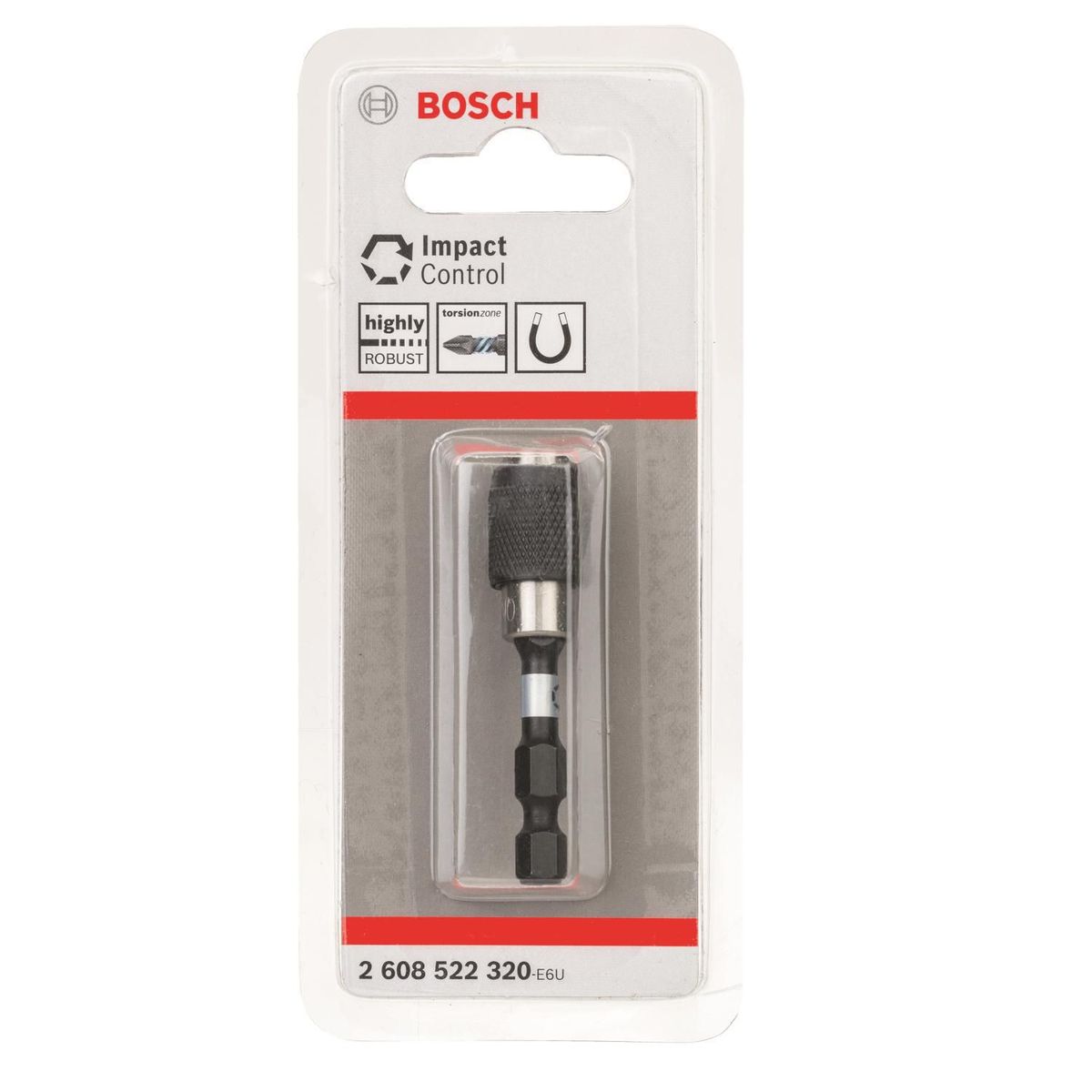 BOSCH - Adaptador Magnetico Universal para Puntas Impact Control, encastre 1/4", longitud 60mm