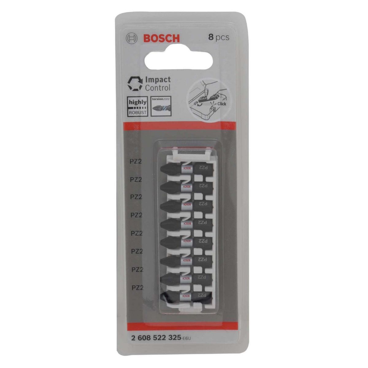 BOSCH - Punta de Impacto Control Acero PZ2 25 mm 8Pzs Bosch