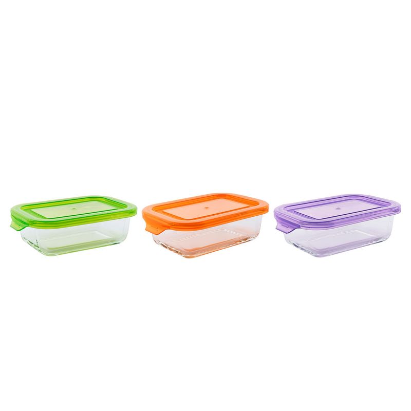 JUST HOME COLLECTION - Set de Contenedores Rectangulares 370 ml