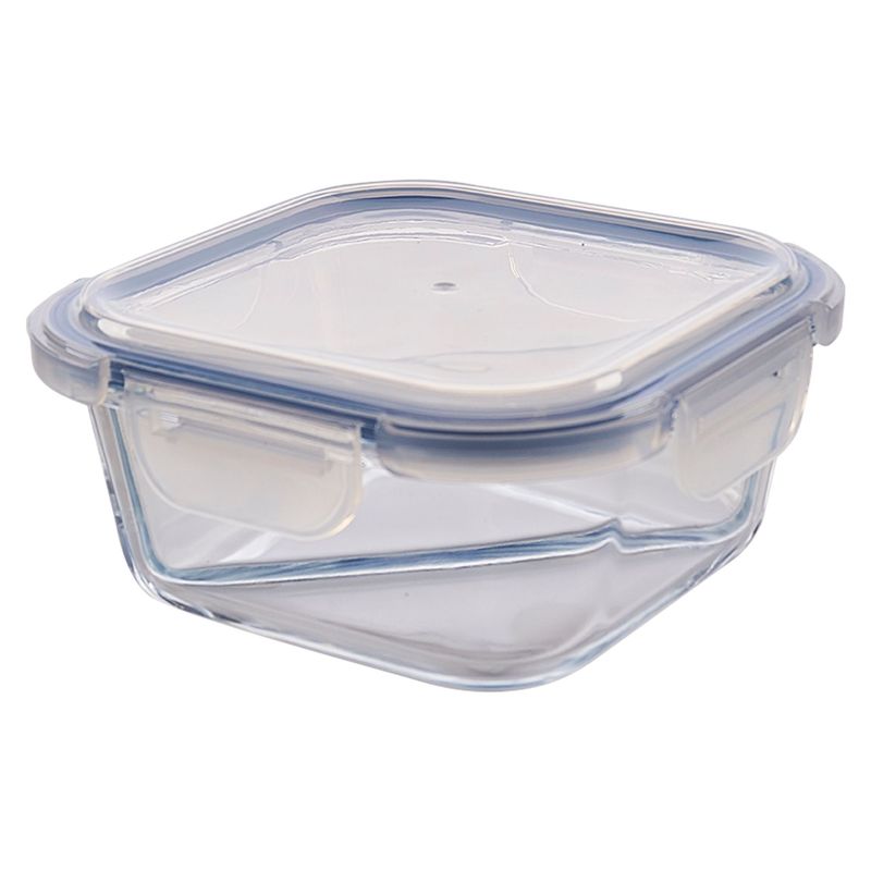 JUST HOME COLLECTION - Táper De Vidrio Cuadrado Con Divisiones 0.8Lt