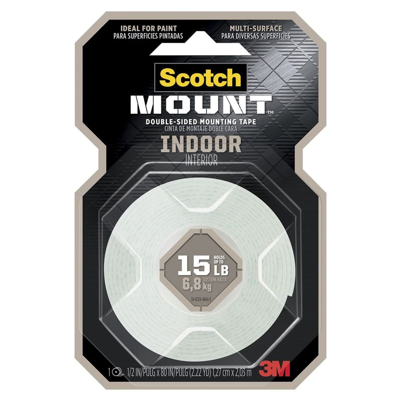 3M - Cinta Doble Contacto 3M Scotch-Mount? para Interiores 12 mm x 2.07 m