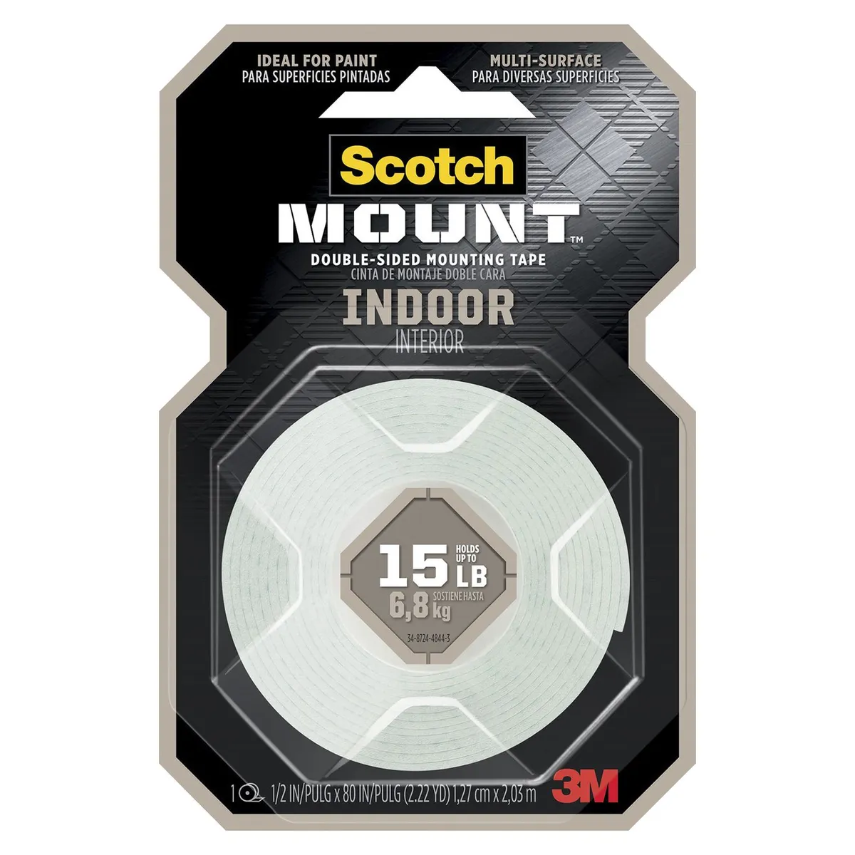 3M - Cinta Doble Contacto 3M Scotch-Mount™ para Interiores 12 mm x 2.07 m