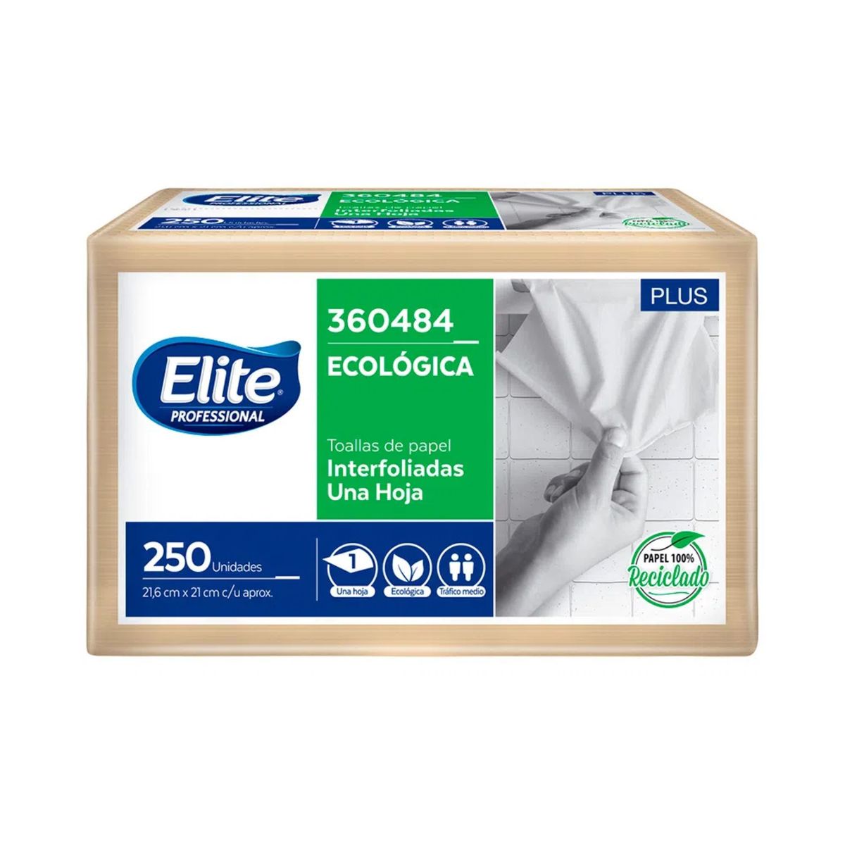 ELITE PROFESSIONAL - Papel Toalla Interfoliado Elite 250 Toallas