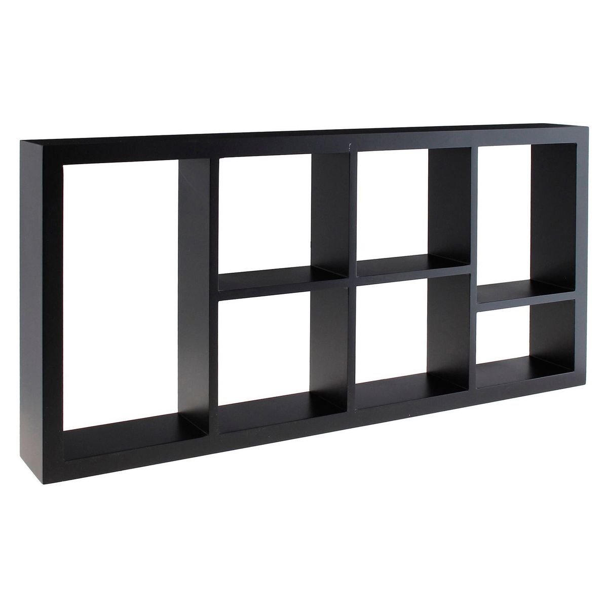 JUST HOME COLLECTION - Repisa 7 Divisiones Negro 61x30x7.6cm