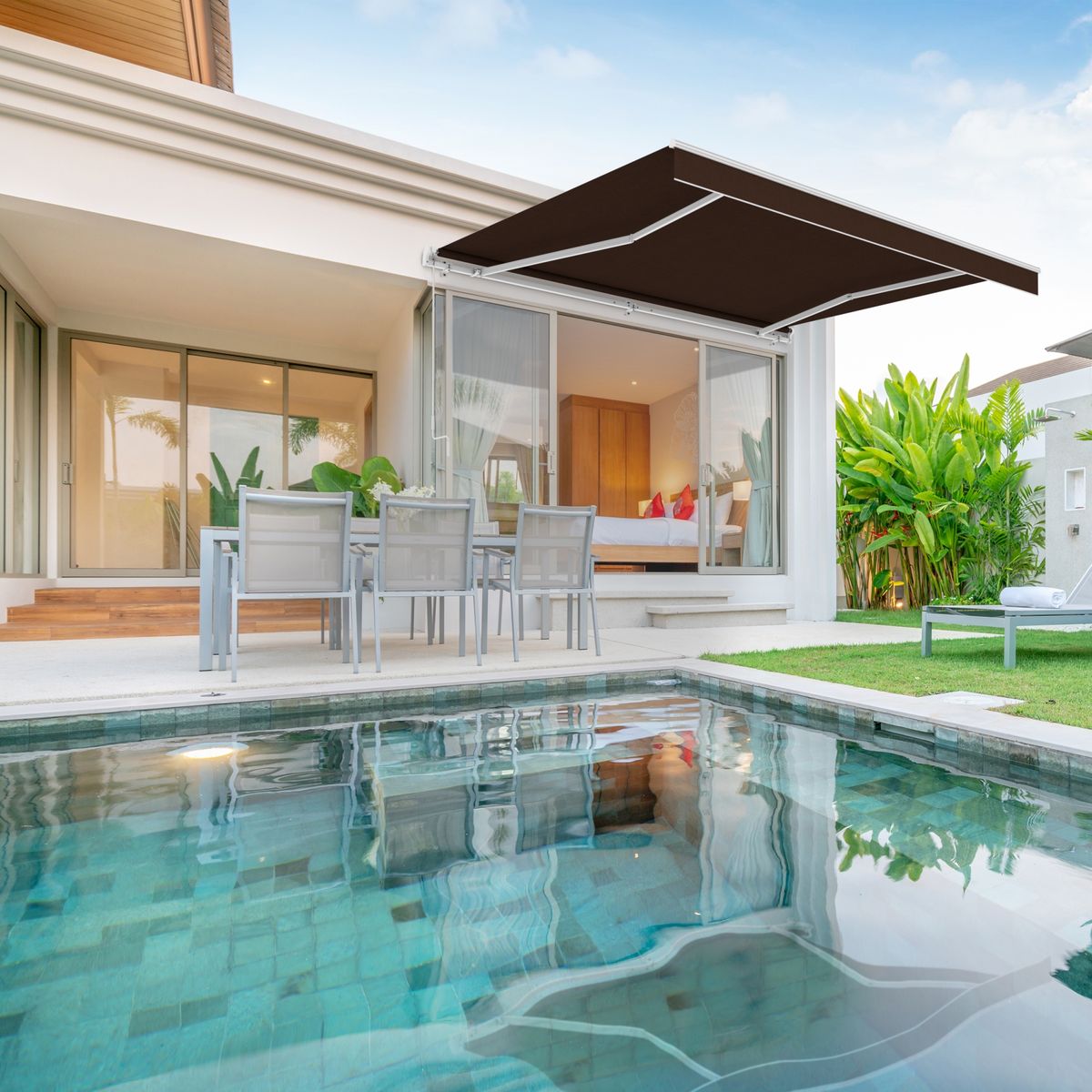 WINDOOR - Toldo Marrón 3.95x2.5m