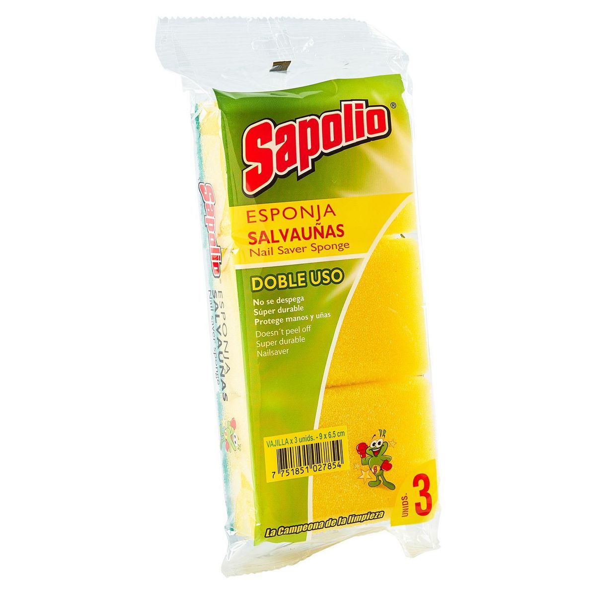 SAPOLIO - Pack Fibra y Esponja x 3 Unidades