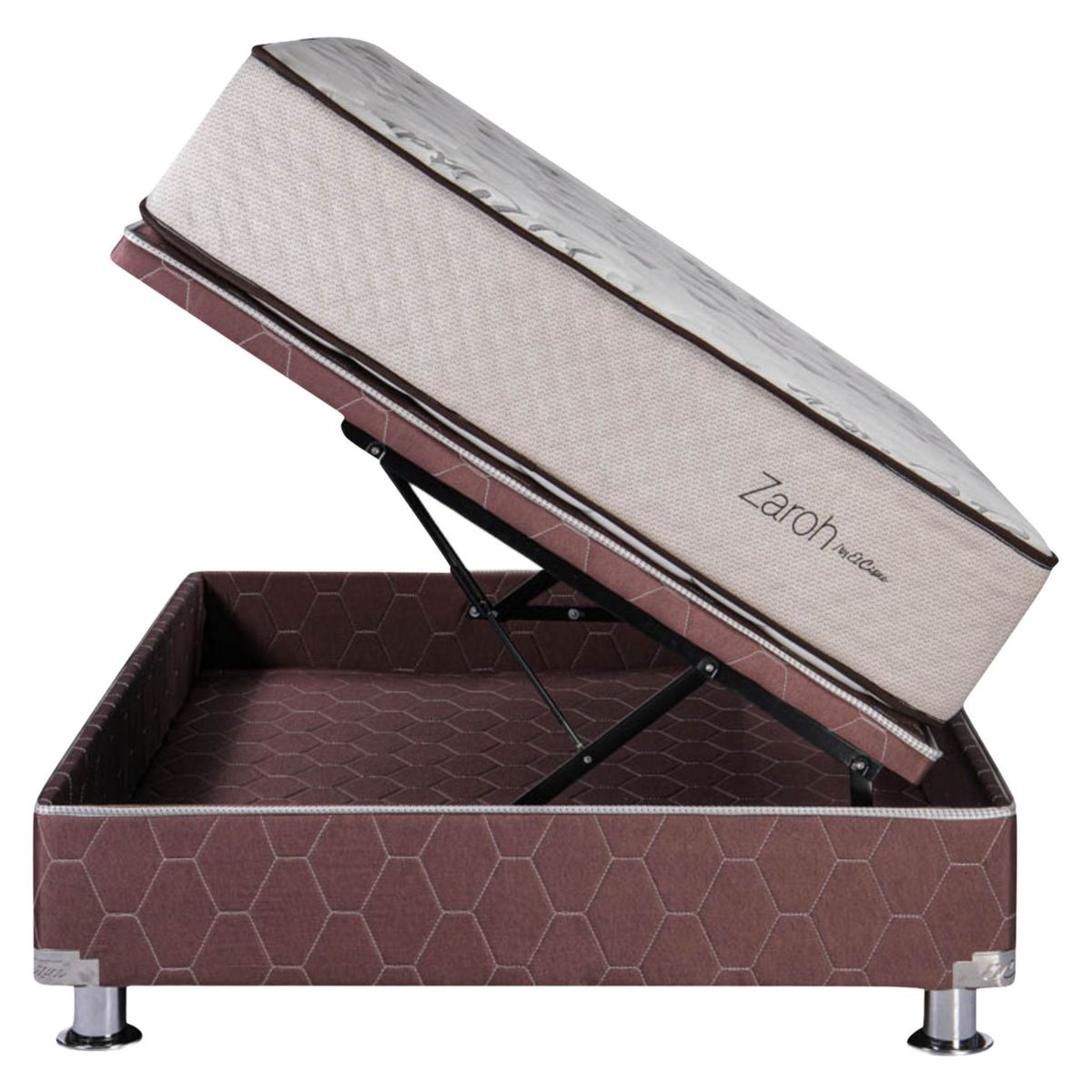 EL CISNE - Cama Space Zaroh 1.5 Plazas + Colchón + Almohada + Protector