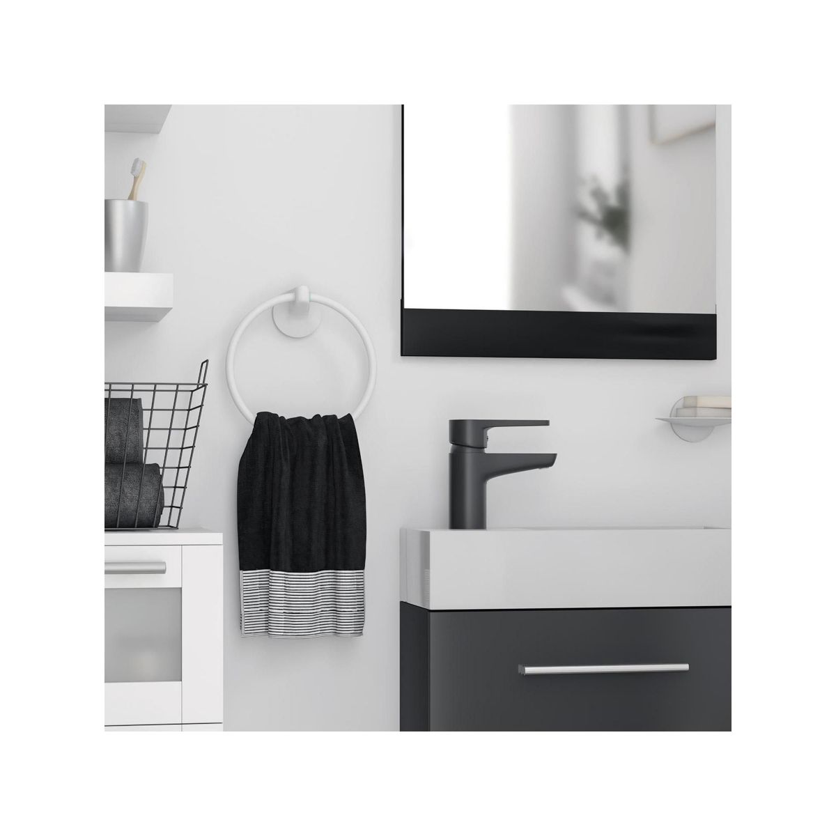 SENSI DACQUA - Toallero Argolla Arezzo Blanca