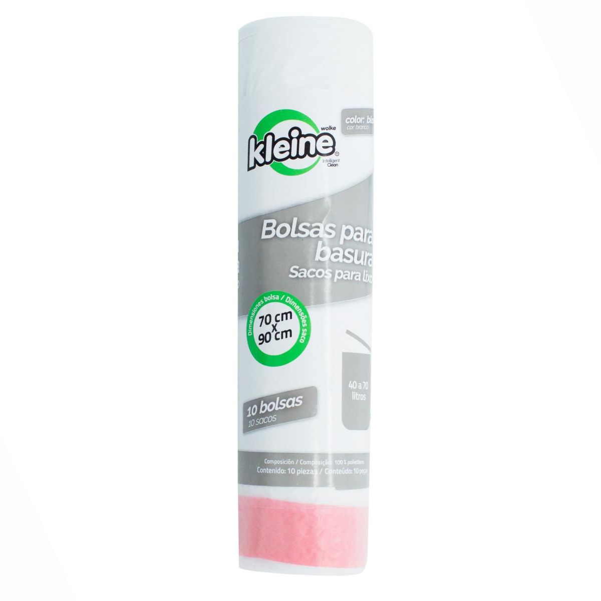 KLEINE WOLKE - Bolsa para Basura Blanca 70 Litros 10und