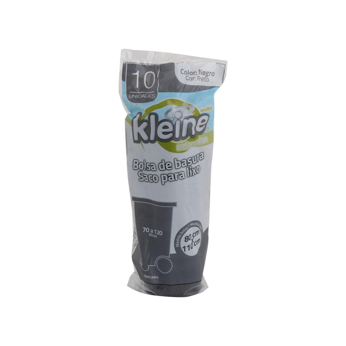 KLEINE WOLKE - Bolsa para Basura Negra 120 Litros 10und