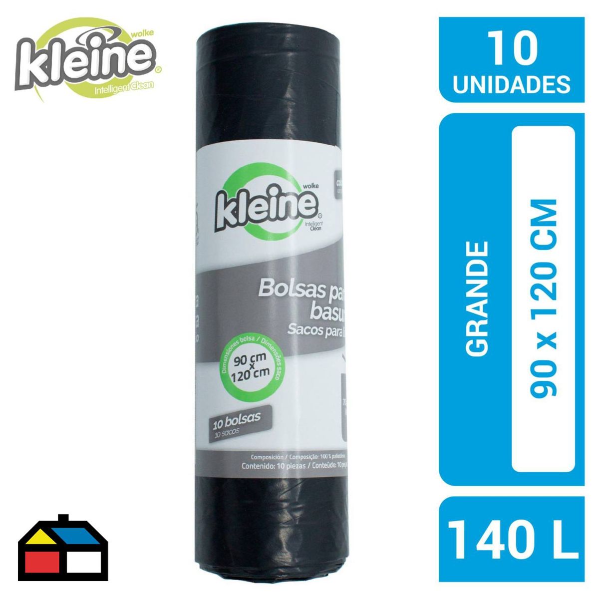 KLEINE WOLKE - Bolsa para Basura 140 Litros pack 10und